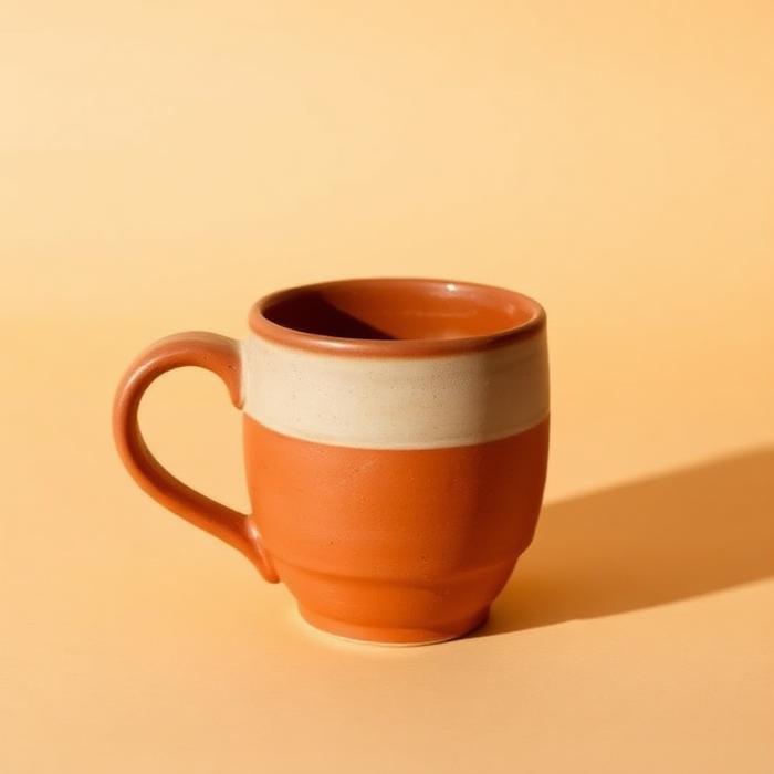 Taza de cerámica artesanal
