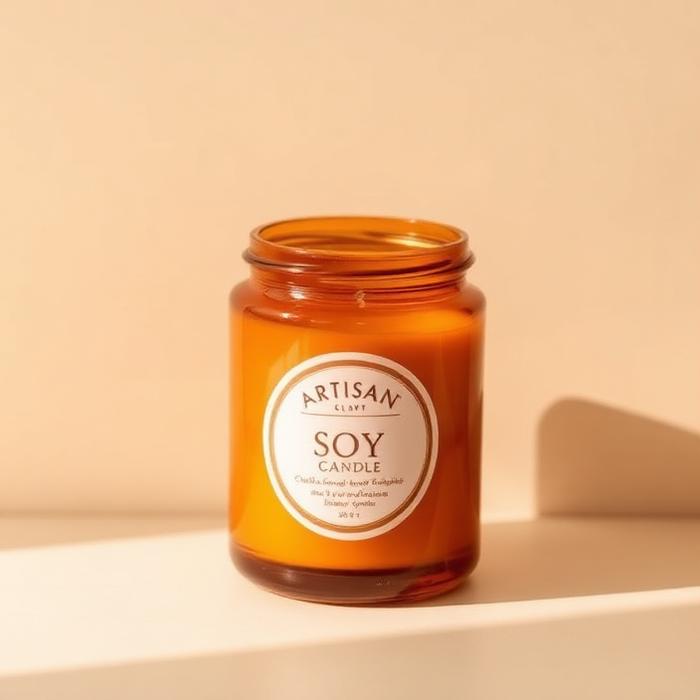 Vela de soja ámbar